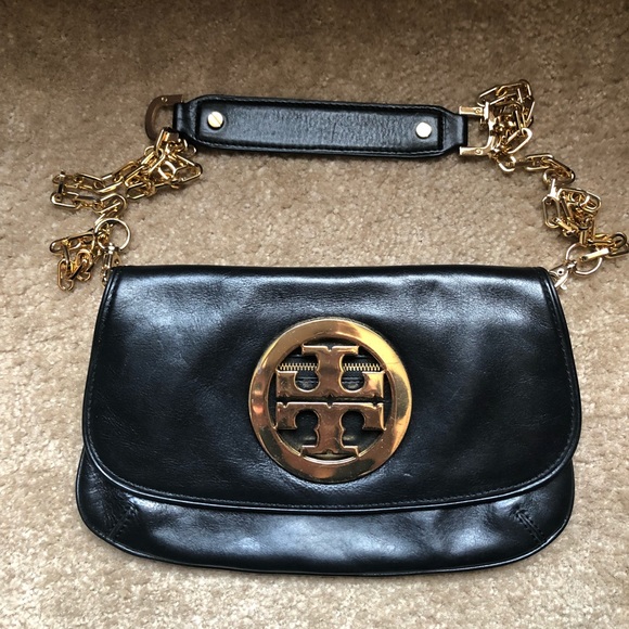 Tory Burch Handbags - Authentic Tory Burch Black Reva Crossover/Clutch